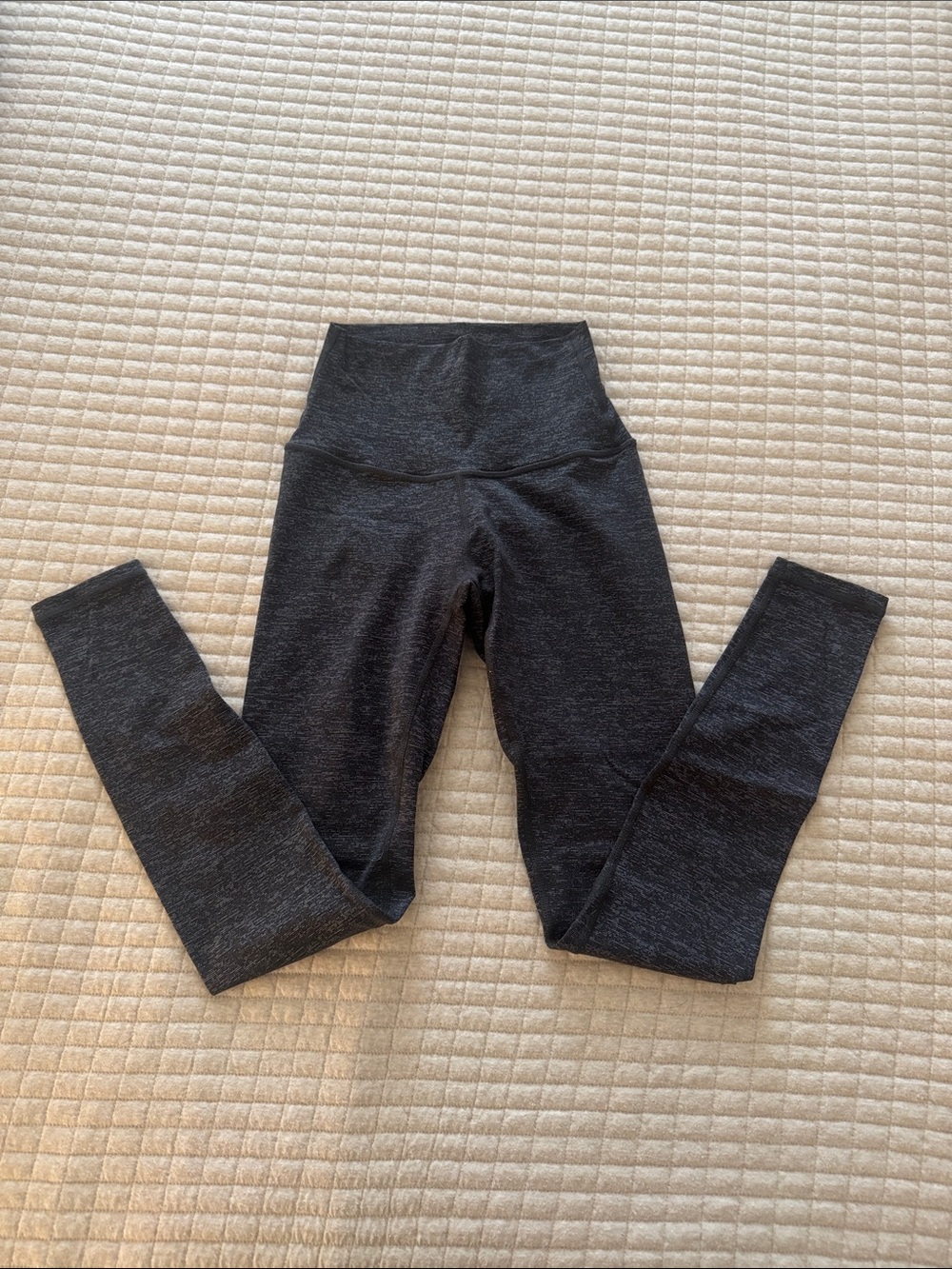 High-Waisted Active Leggings - Black Heather